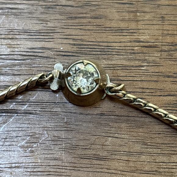 De Curtis Pink Rhinestone Choker & Screw Earrings 1/20 12k Gold Filled Vintage - Picture 4 of 8